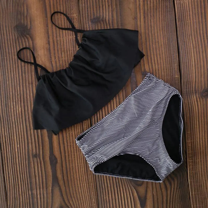 High Waist Halter Bikini Set