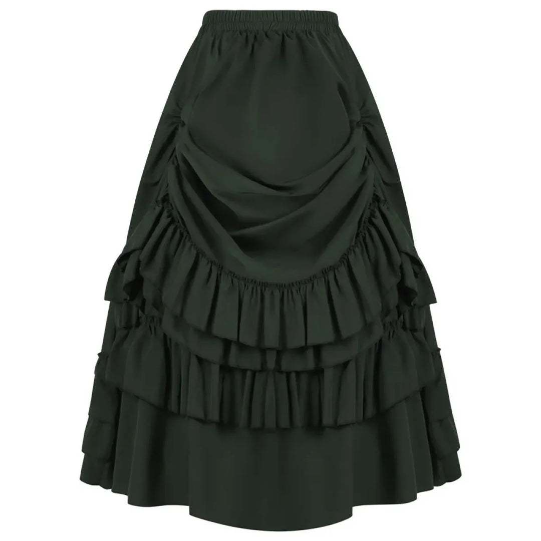 High Waist Victorian Ruffled Skirt – Gothic Steampunk