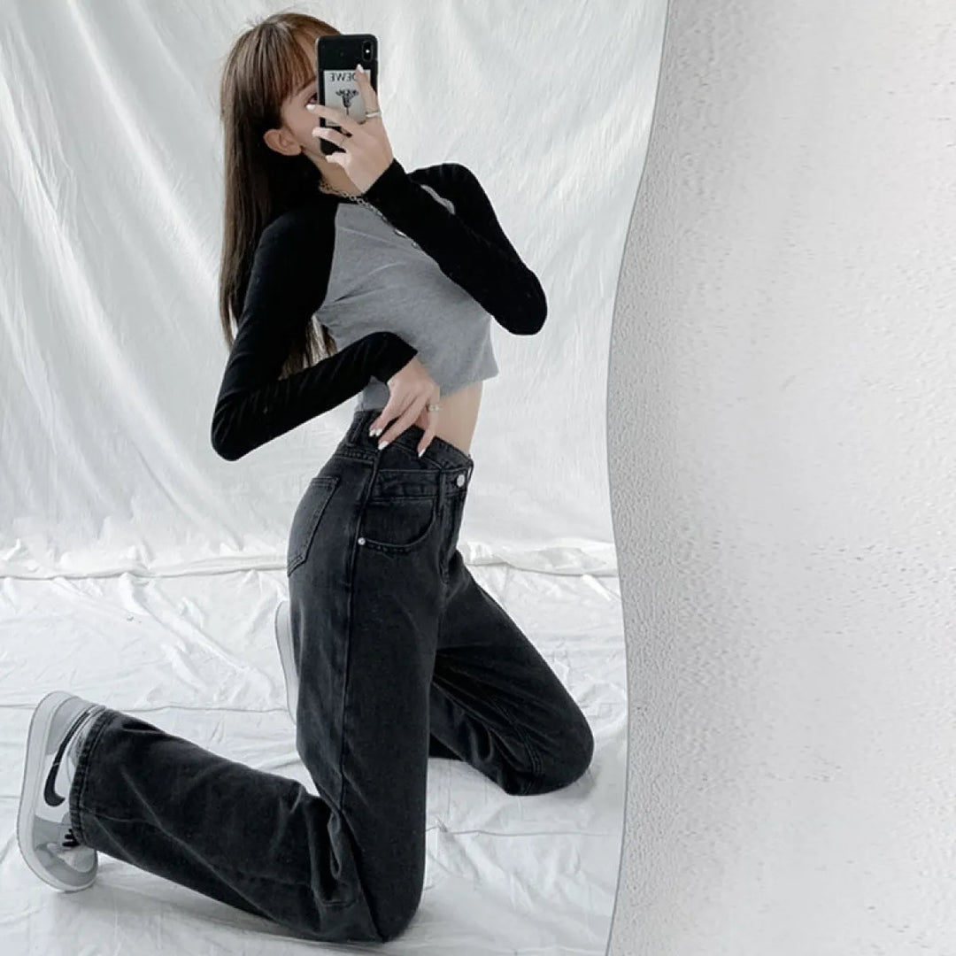 High Waist Wide Leg Jeans