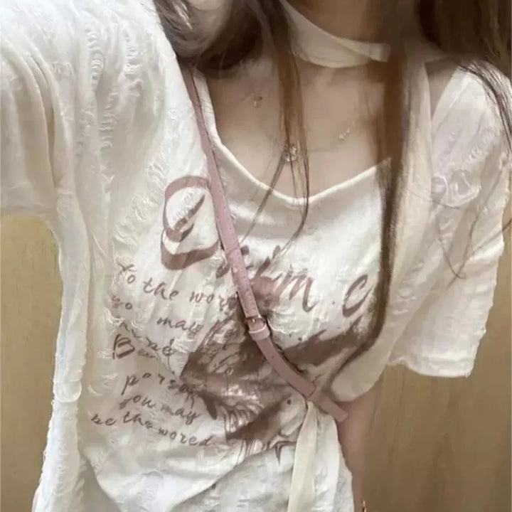 Harajuku Drift Letter T-shirt