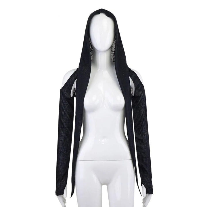 Hooded Long Sleeve Crop Top