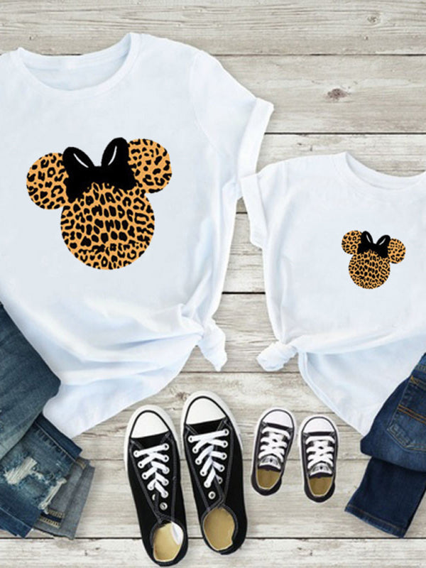 Modern Mama and Mini Family printed short-sleeved T-shirt (mom style)