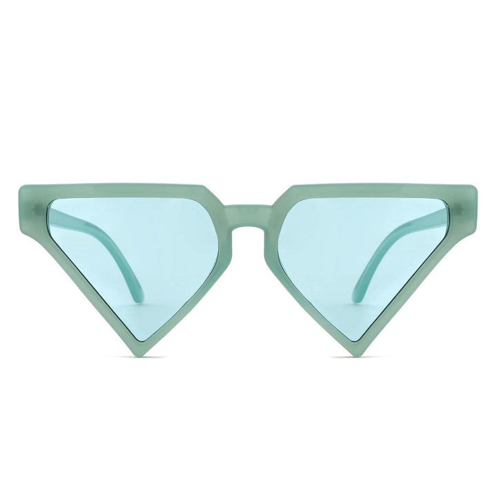 Sunglasses Sea Green Triangle Pointed for Women