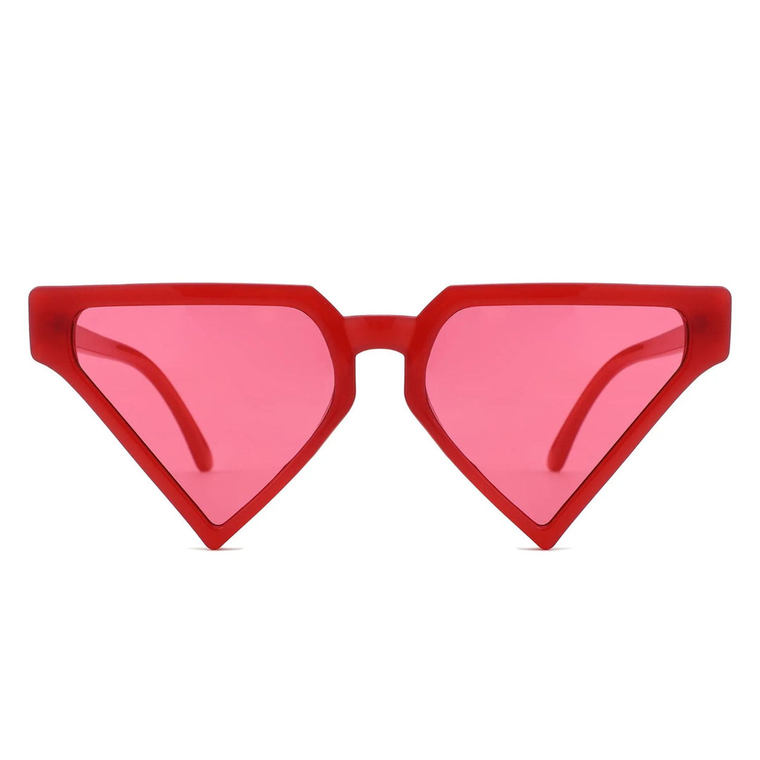 Sunglasses Red Triangle Pointed for Women