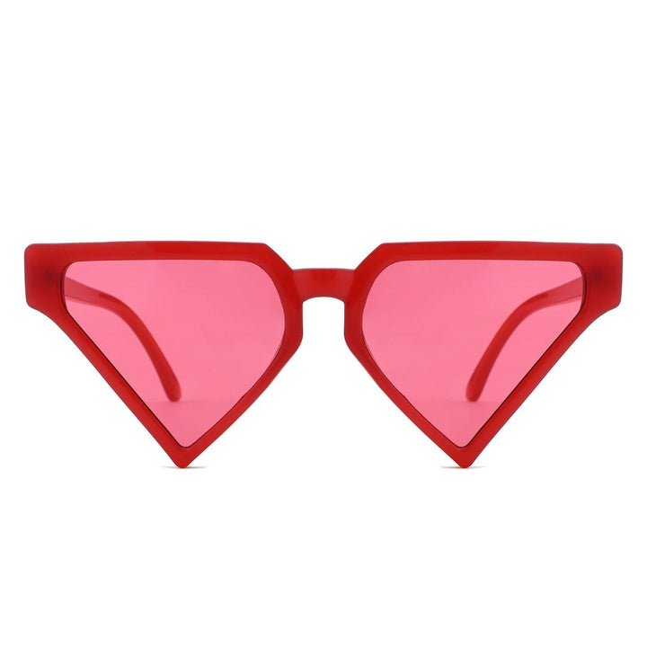 Sunglasses Red Triangle Pointed for Women