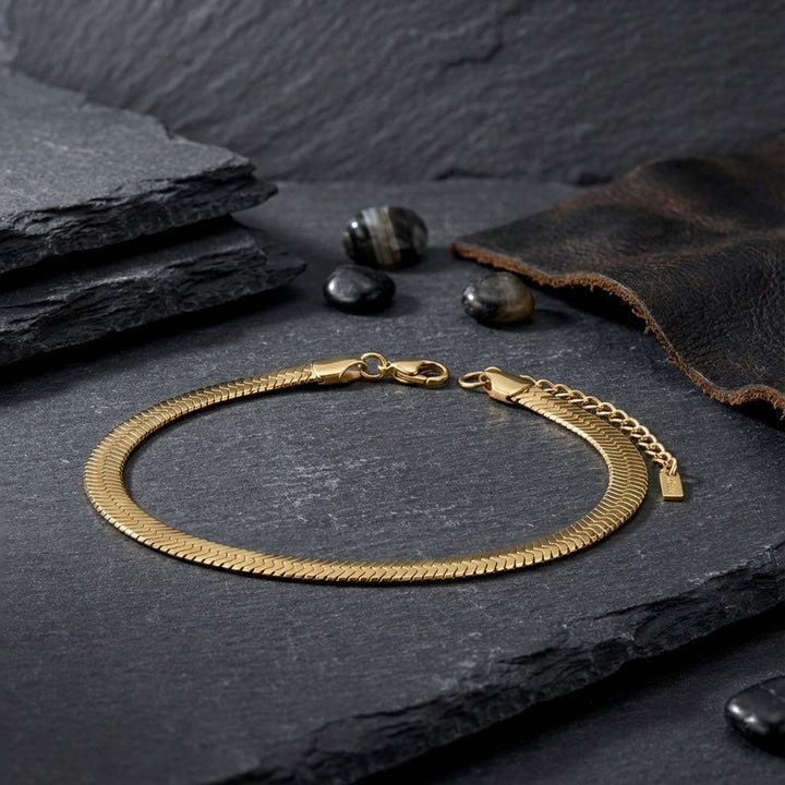 Anklet 8mm Gold 18K Stainless Steel Miami Chain