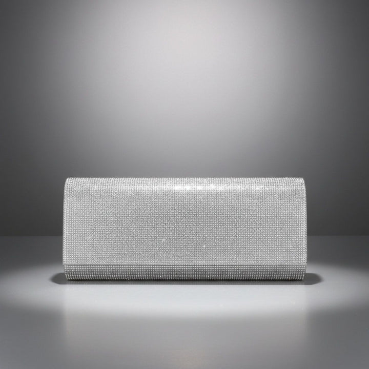 Clutch XLong Clear Rhinestone Flap Evening Bag