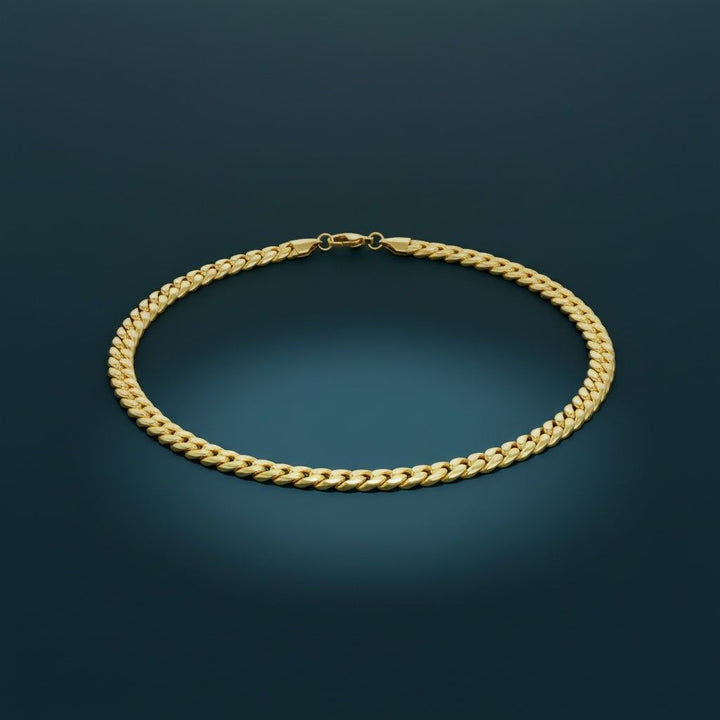 Mens 20in 8mm Gold 18K Stainless Steel Miami Chain