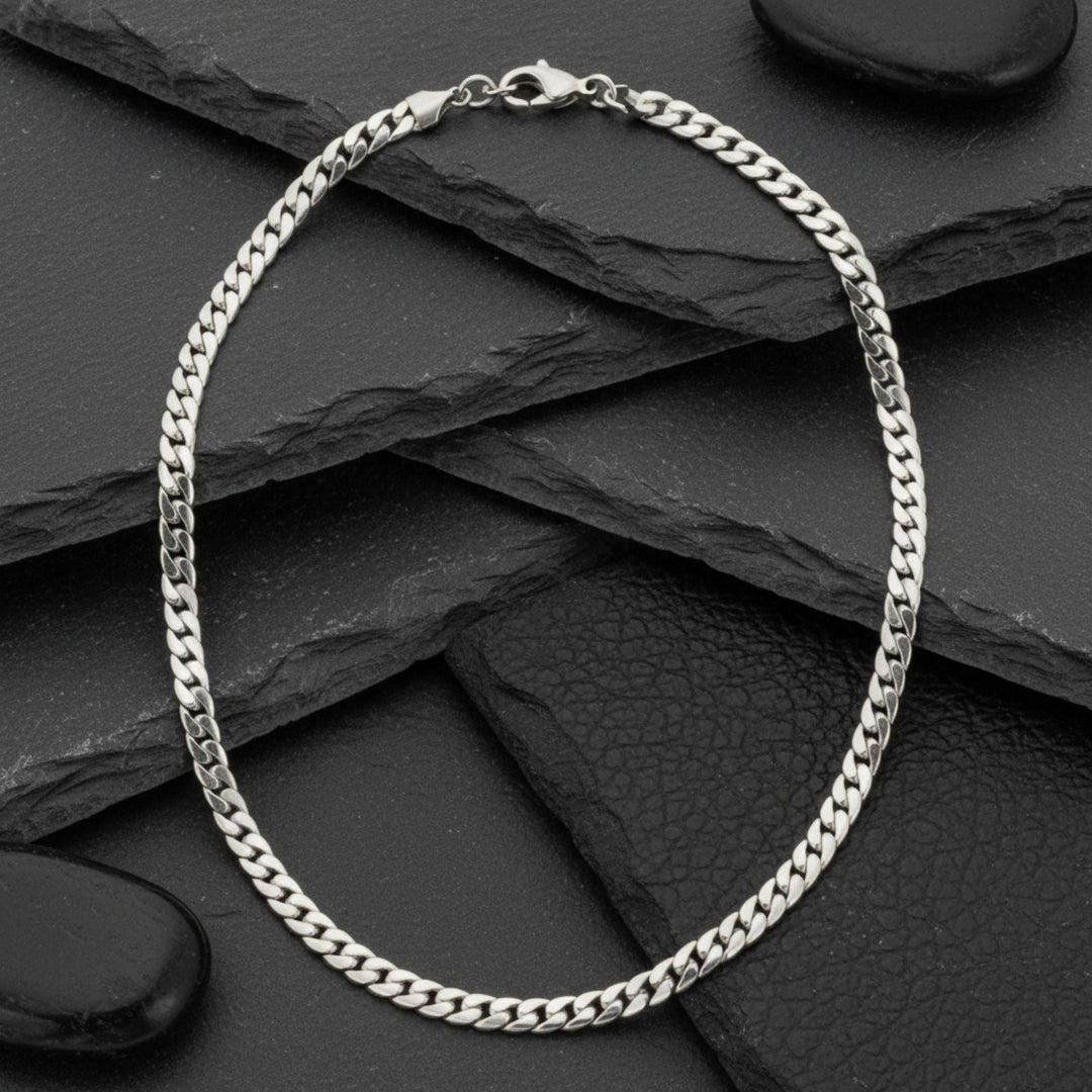 Mens 24in 8mm Stainless Steel Miami Chain
