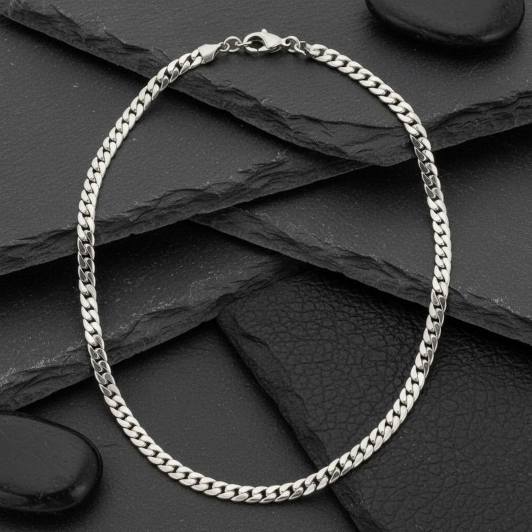 Mens 24in 8mm Stainless Steel Miami Chain