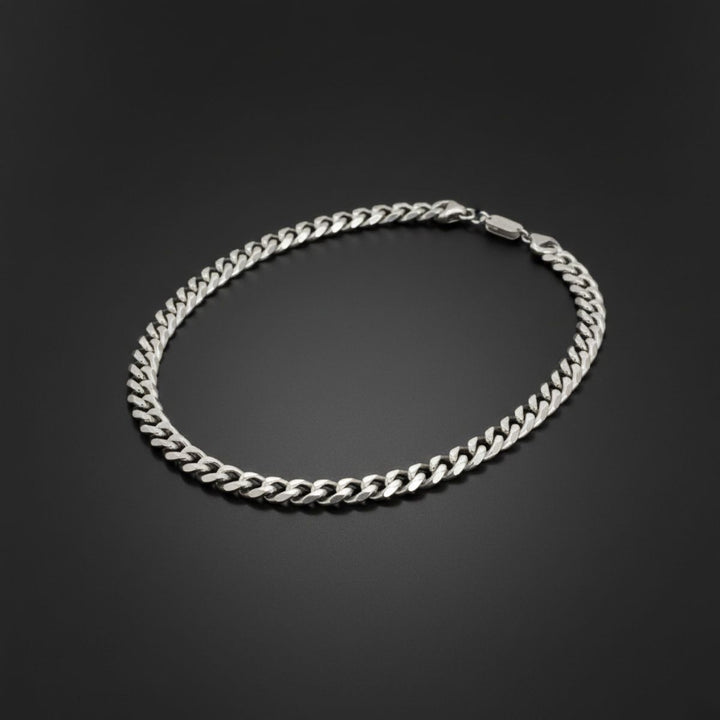 Mens 20in10mm Silver Stainless Steel Curb Chain