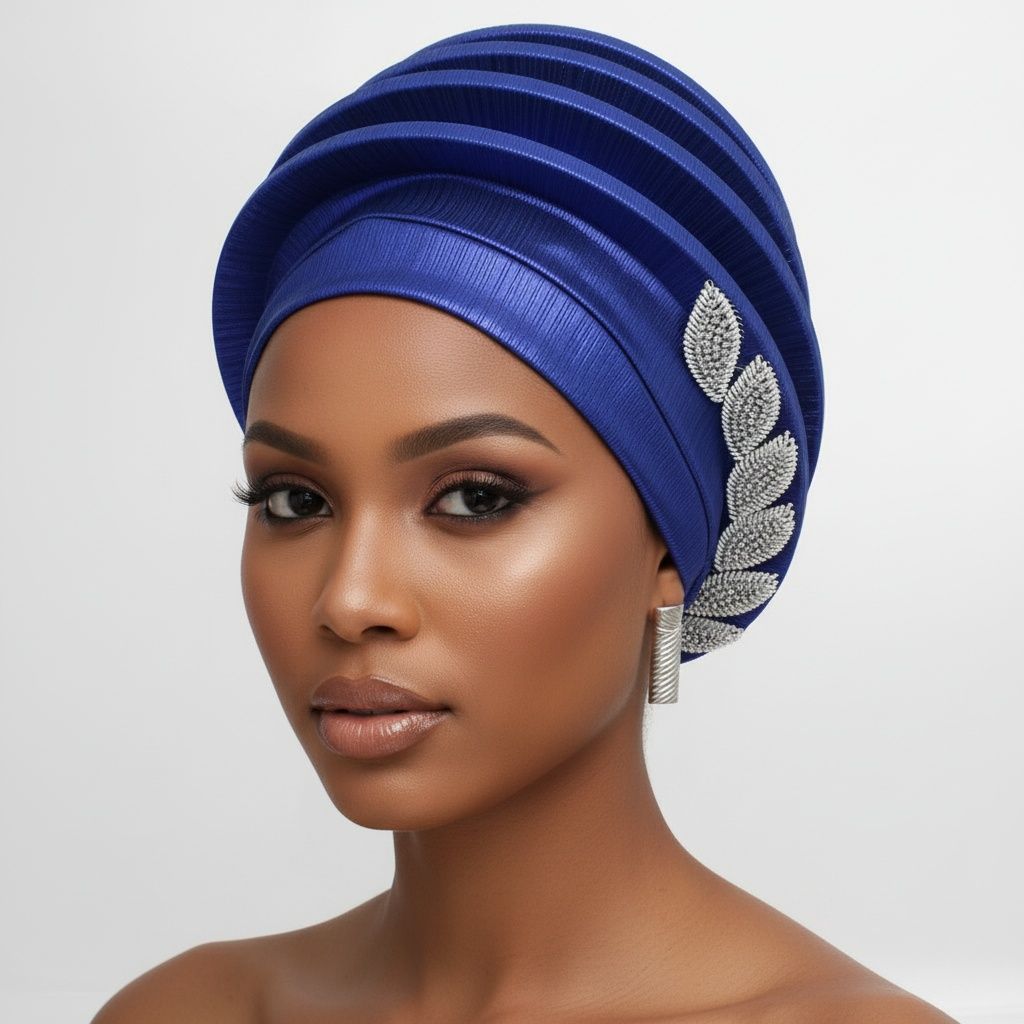 Ready to Wear Blue Gele Turban