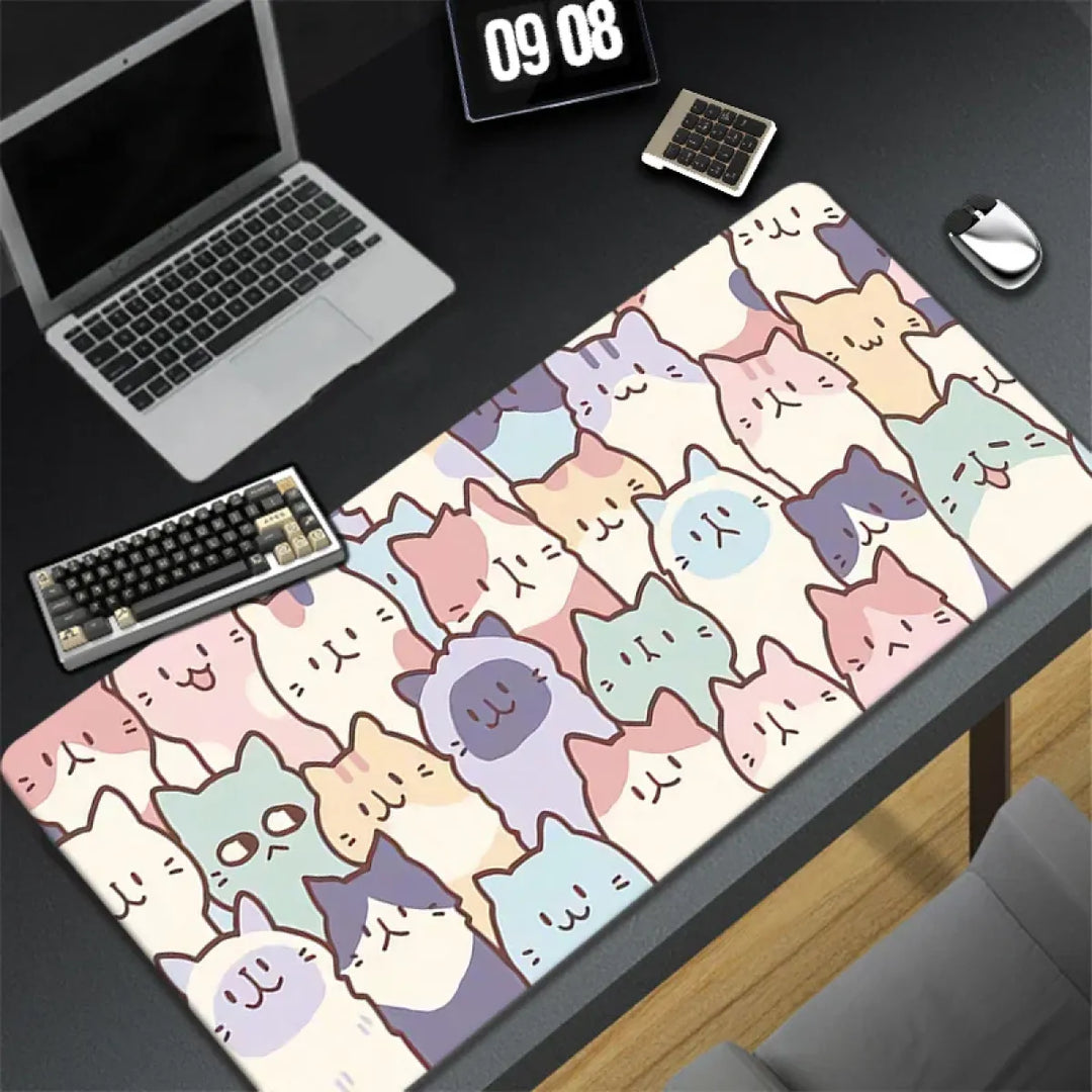 Kawaii Cat Constellation Desk Mat