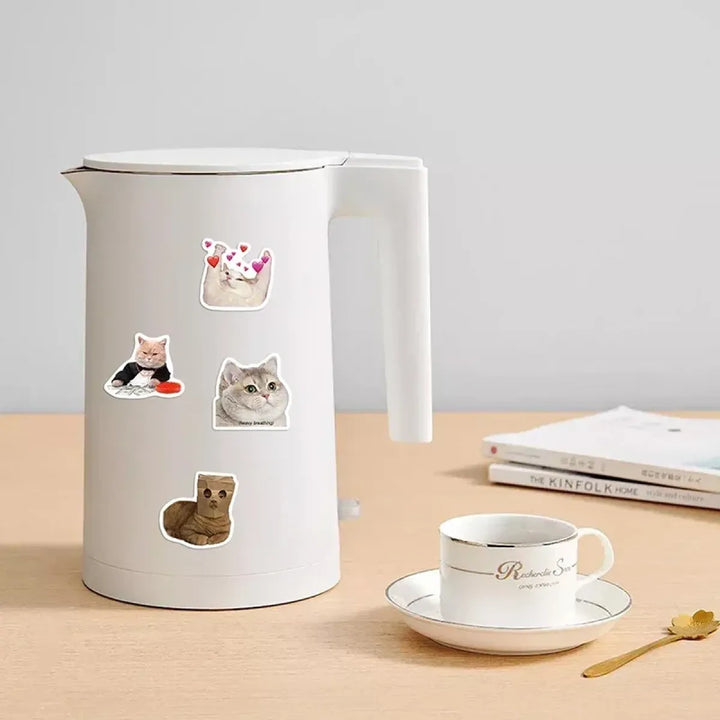 Kawaii Cat Mood Stickers - Aesthetic Decor for DIY & More