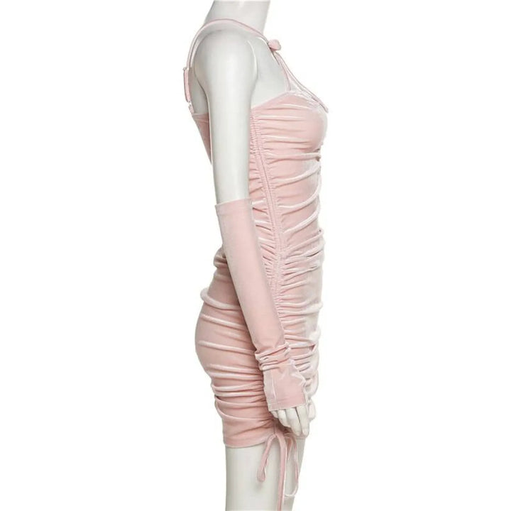 Kawaii Drawstring Mini Dress