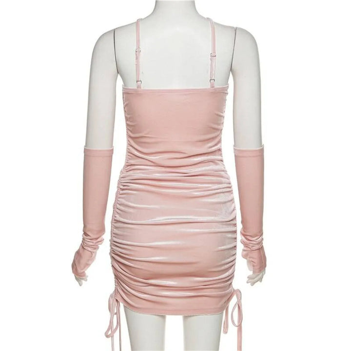 Kawaii Drawstring Mini Dress