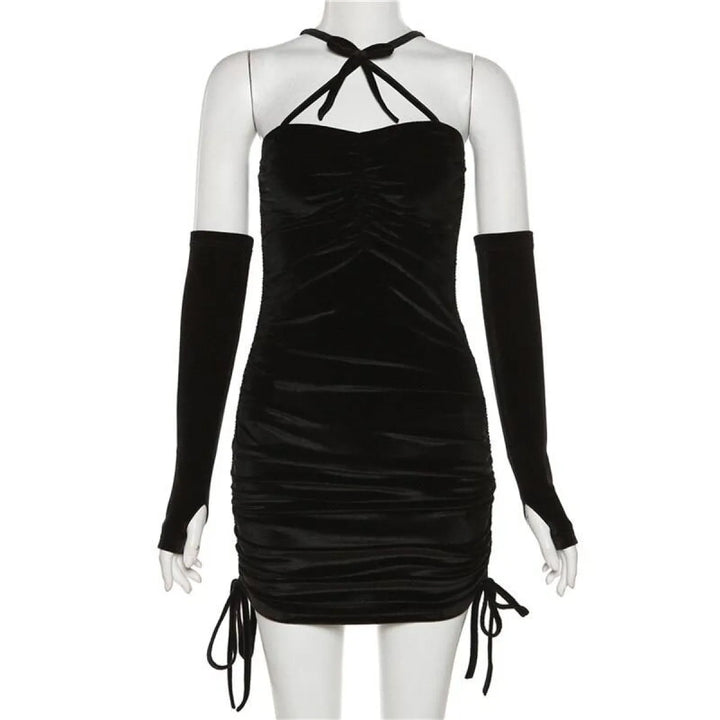 Kawaii Drawstring Mini Dress