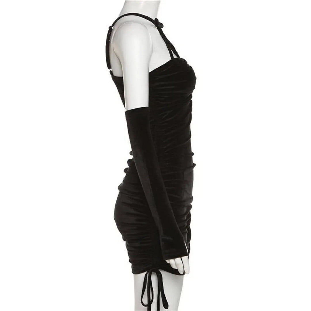 Kawaii Drawstring Mini Dress