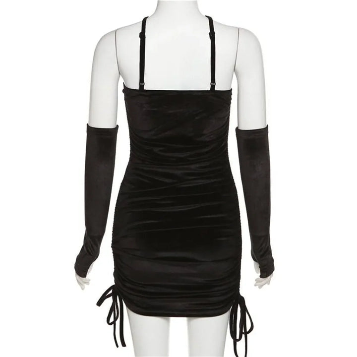 Kawaii Drawstring Mini Dress