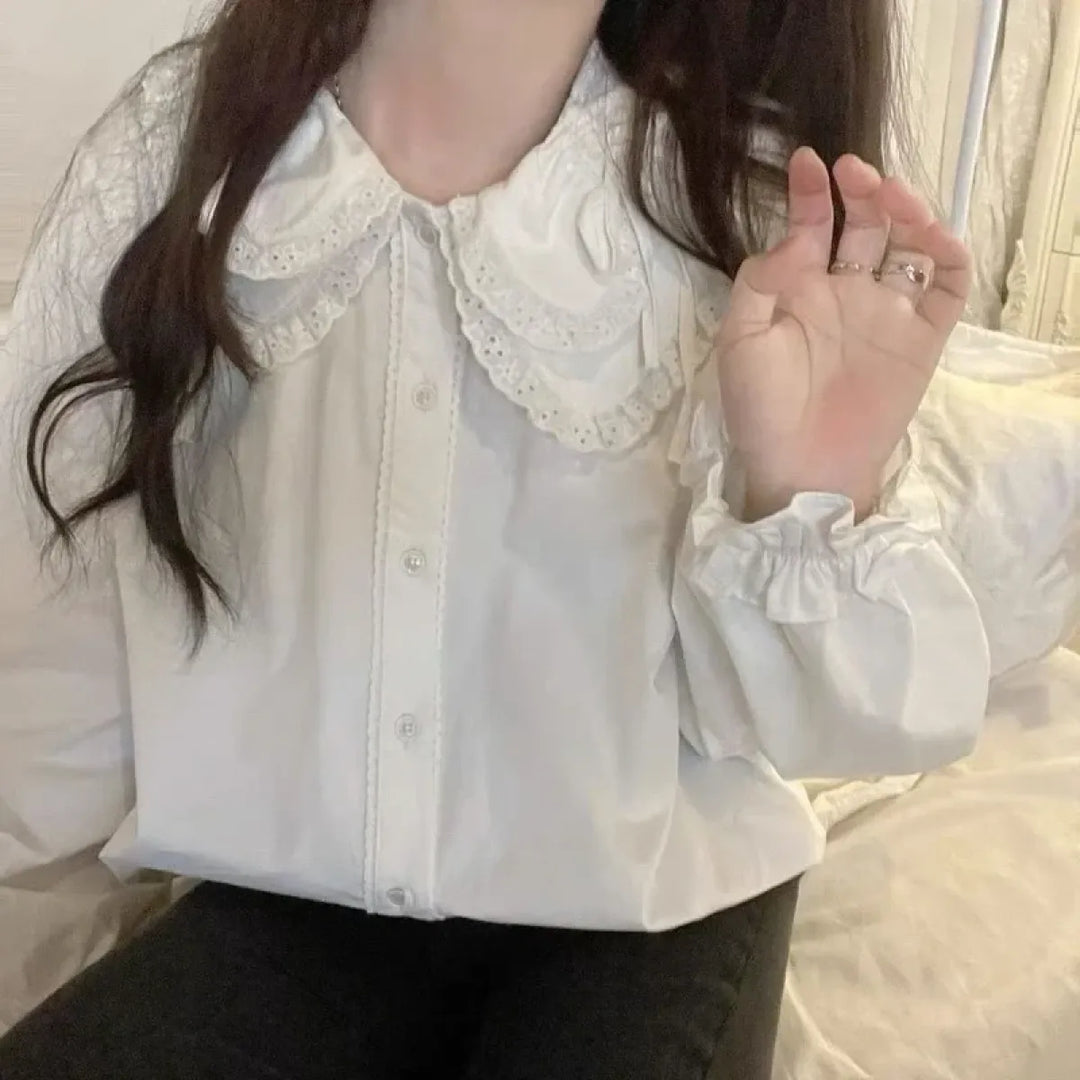 Kawaii Lolita Ruffle Knit Sweater Vest - Japanese Bow Cardigan