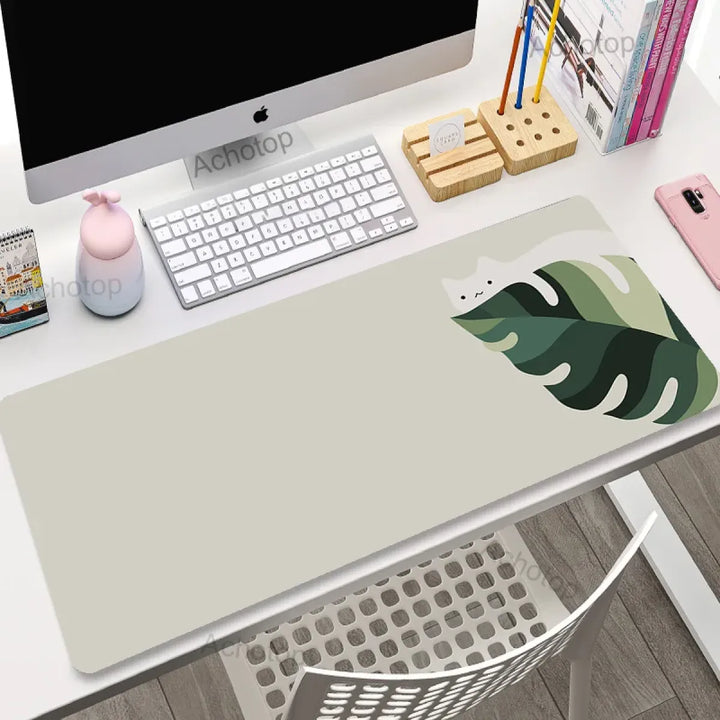 Kawaii Office Desk Mat - Adorned with Cute Cat Designs