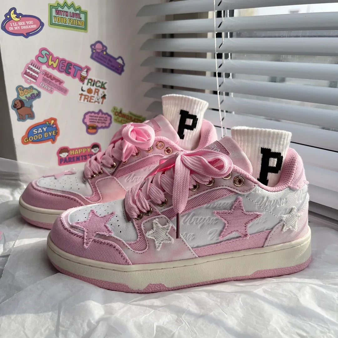 Kawaii Pink Casual Sneakers