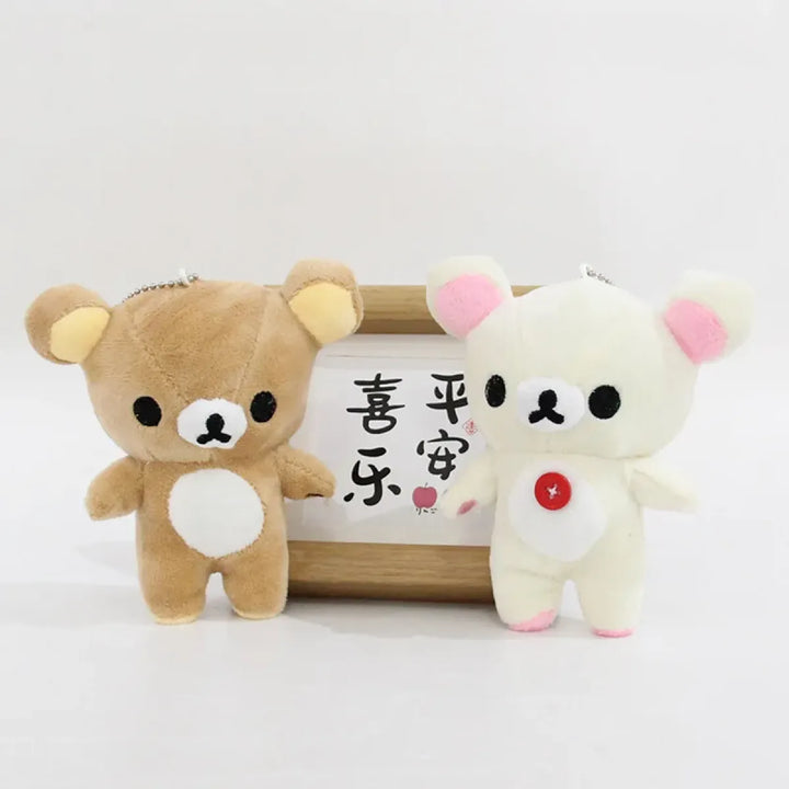 Kawaii Rilakkuma Plush Bear Keychain – Cute Backpack Pendant Toy