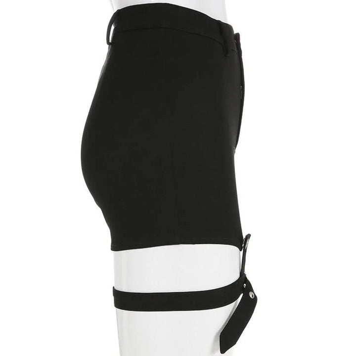 Hollow Out Punk Shorts