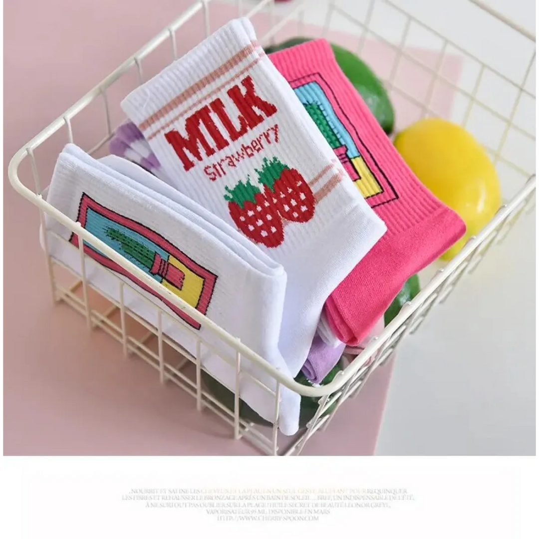Moon Milk Kawaii Socks