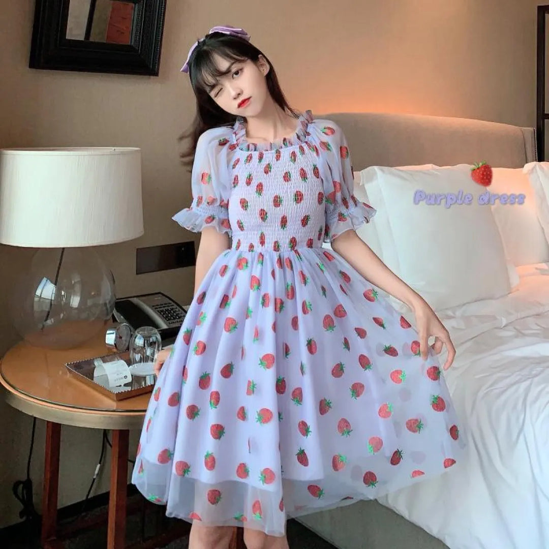 Kawaii Strawberry Dress