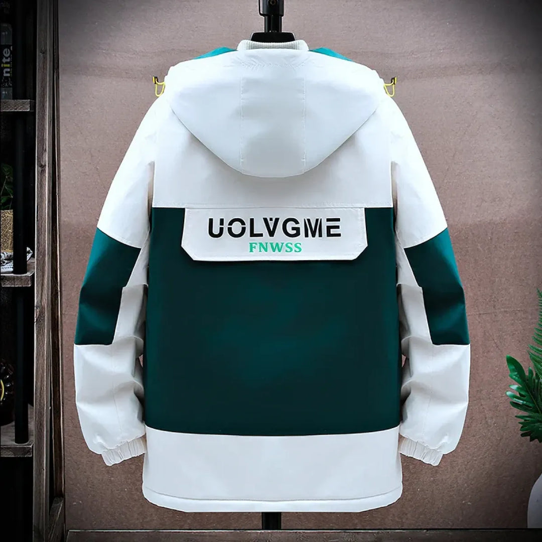 Men's Color-Block Hooded Jacket
