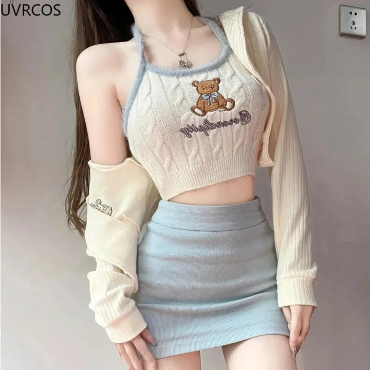 Knit Teddy Outfit