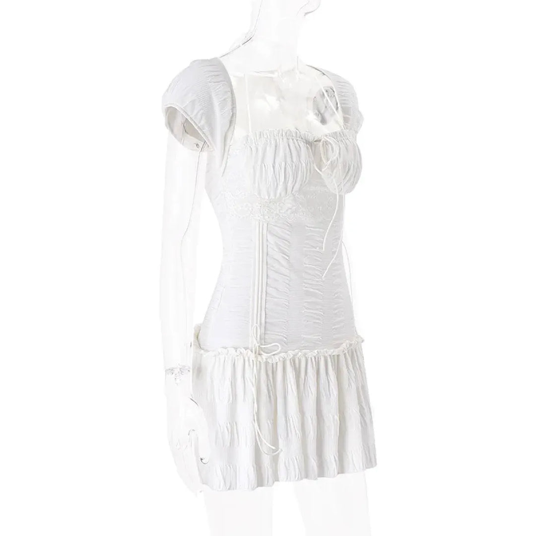 Halter Lace Mini Dress