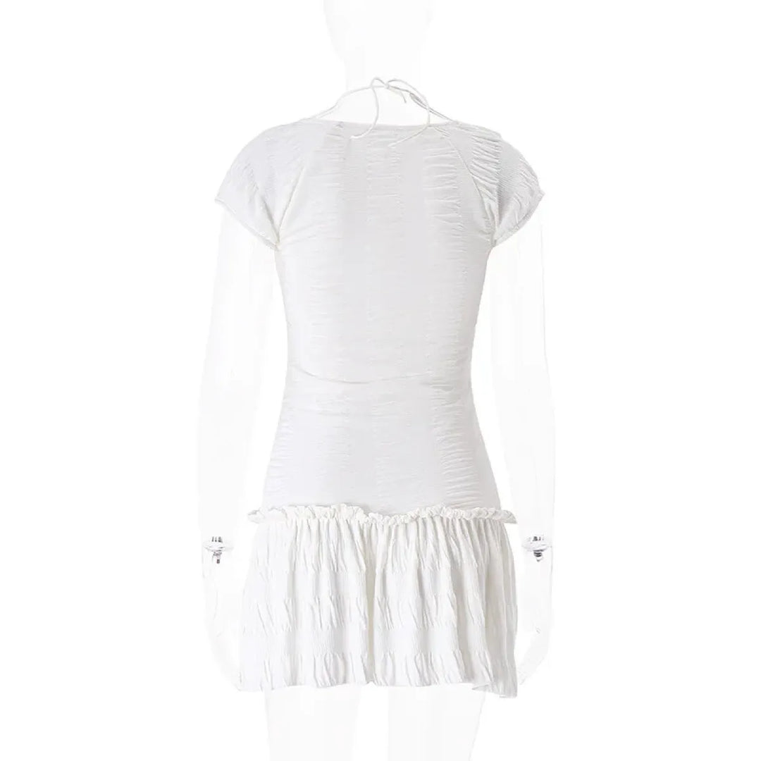 Halter Lace Mini Dress