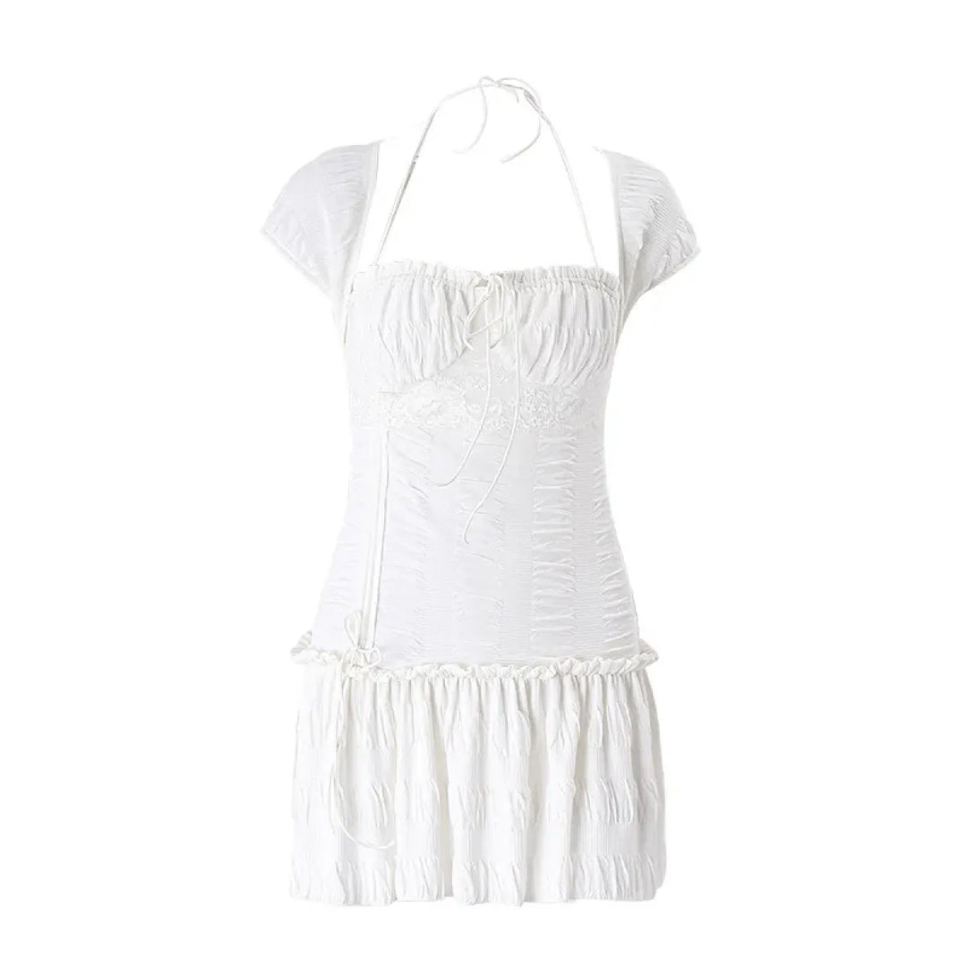 Halter Lace Mini Dress