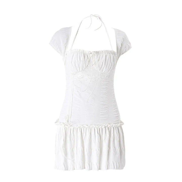 Halter Lace Mini Dress