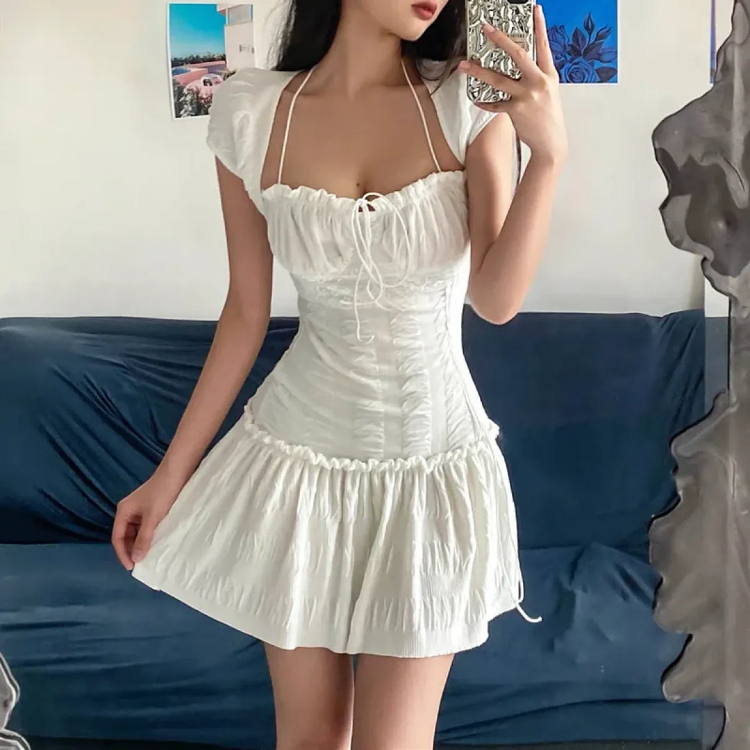 Halter Lace Mini Dress