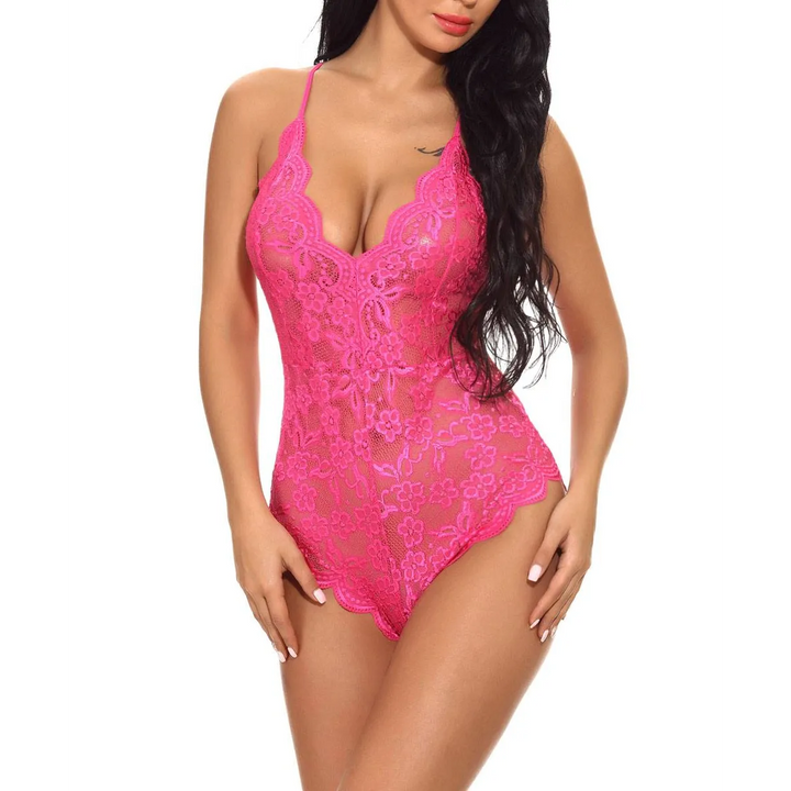Lace V-Neck One Piece Teddies