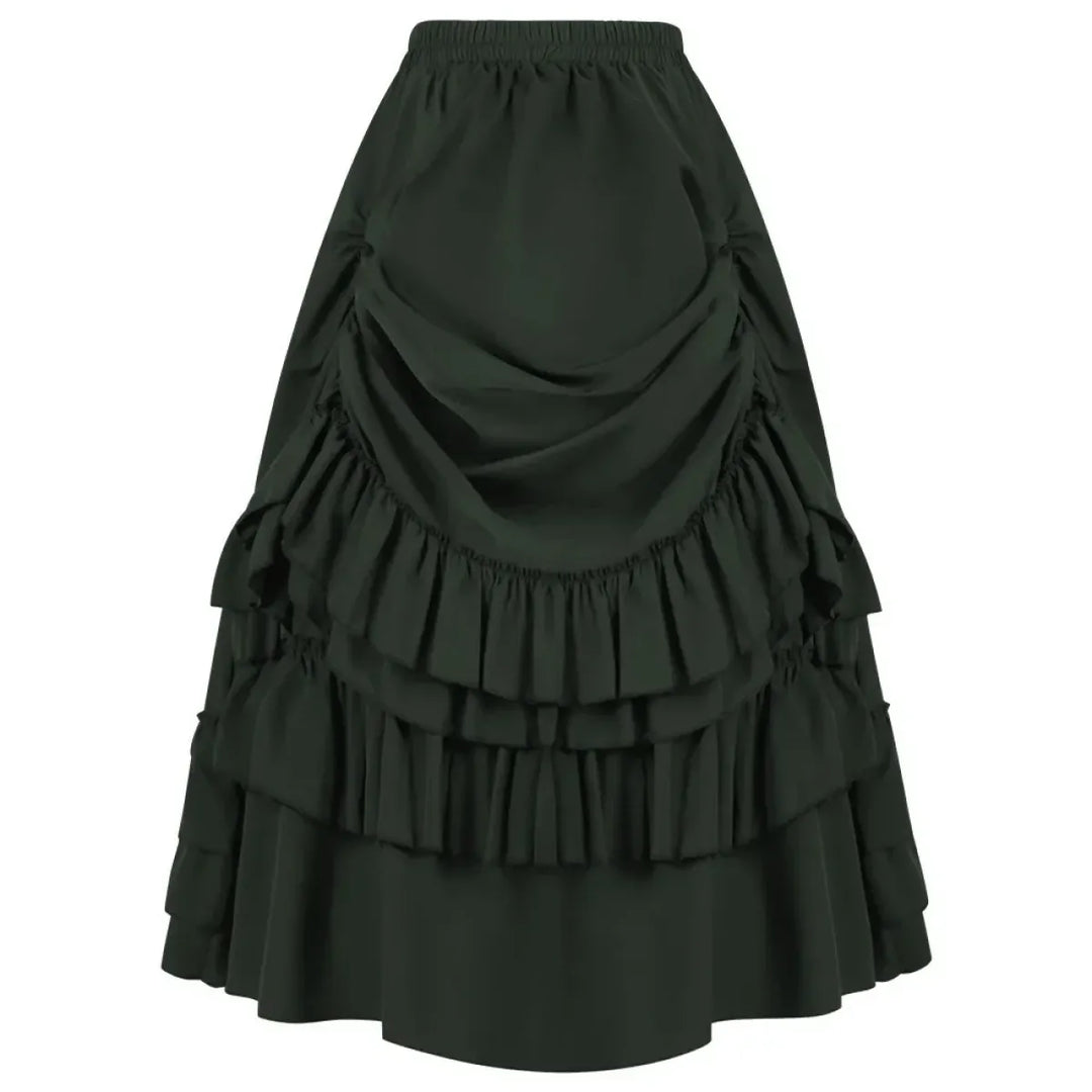 Layered Steampunk Skirt – Victorian Ruffles Cosplay Gothic