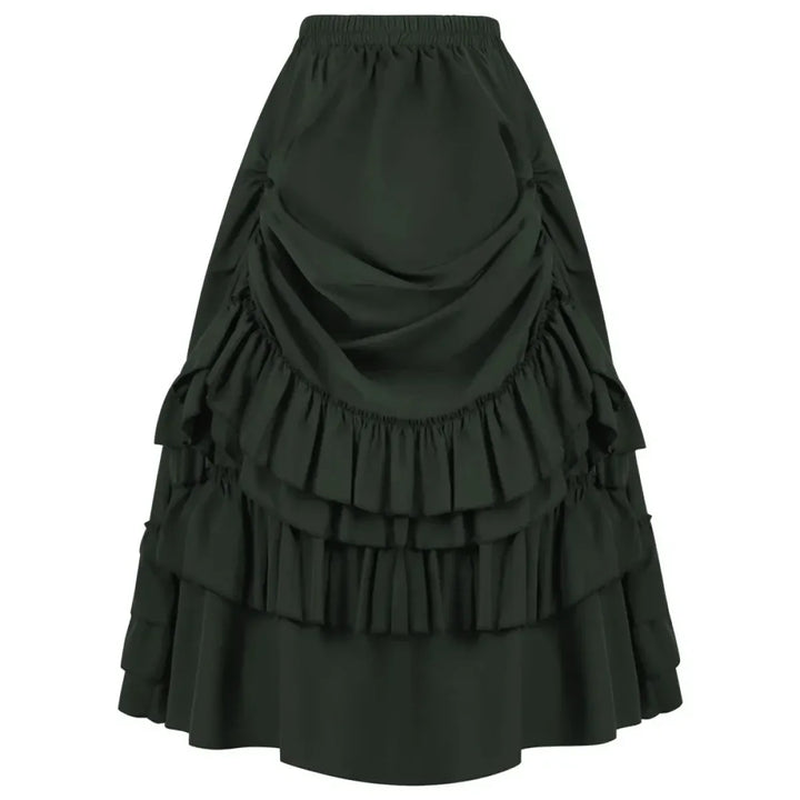 Layered Steampunk Skirt – Victorian Ruffles Cosplay Gothic