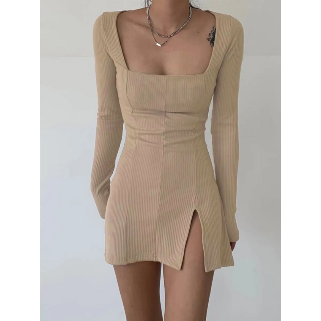 Solid Casual Knitted Dresses