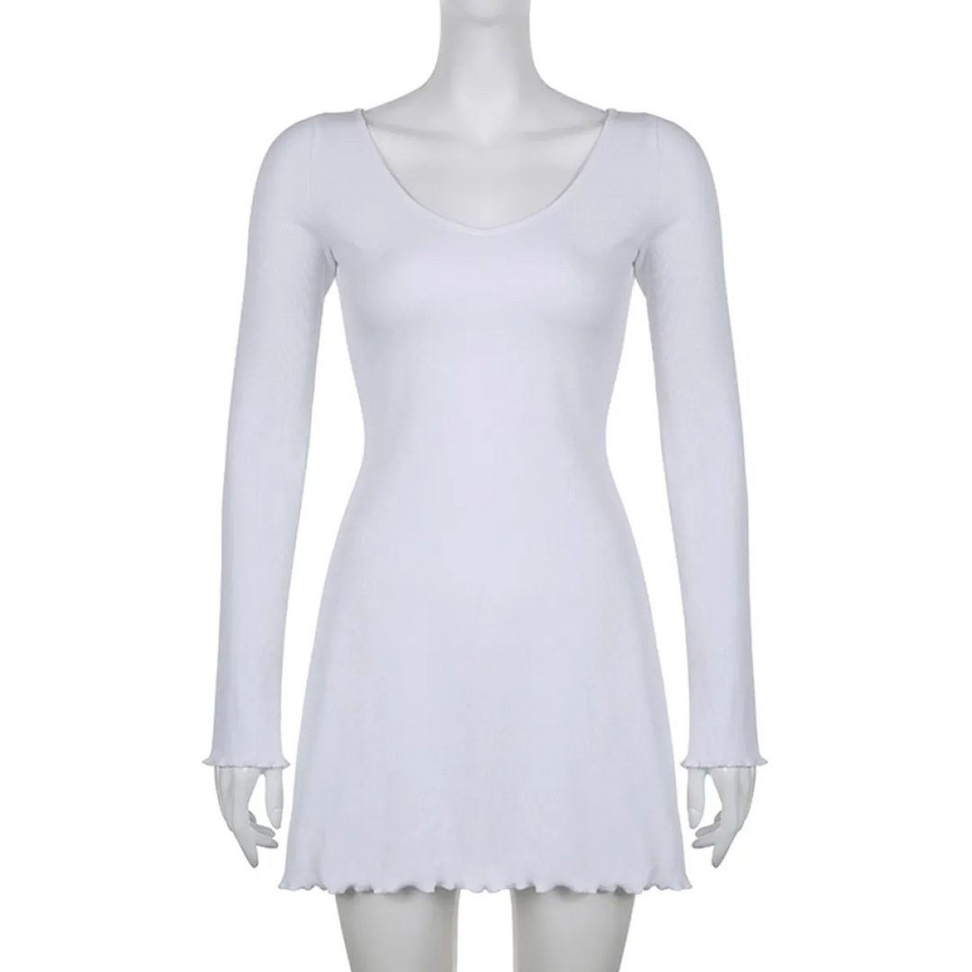 Solid Casual Knitted Dresses