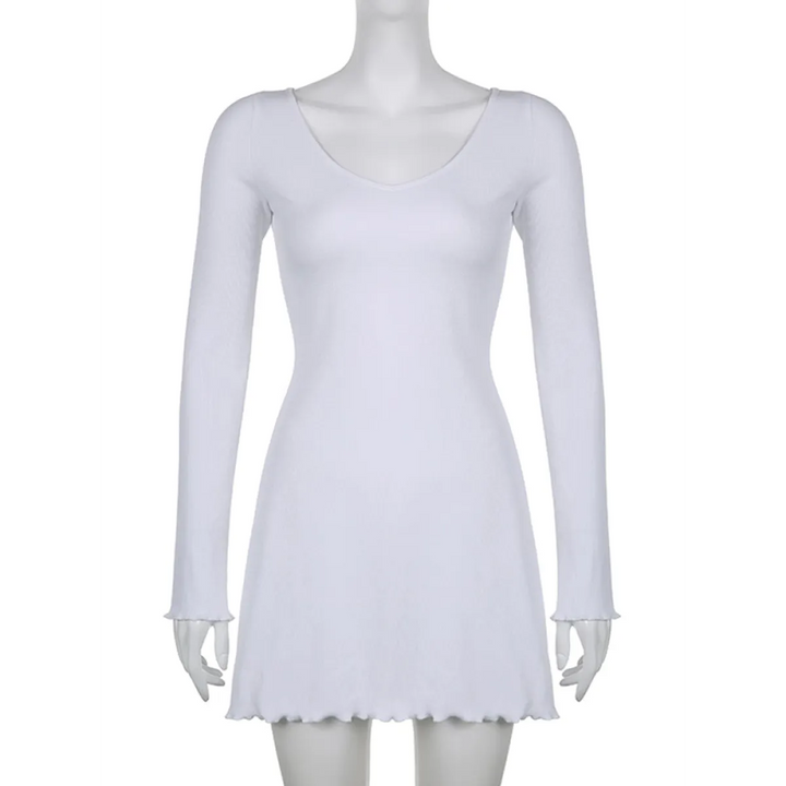 Solid Casual Knitted Dresses