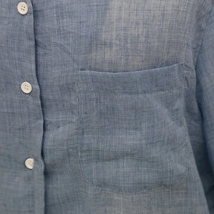 Long Sleeve Linen Blouse