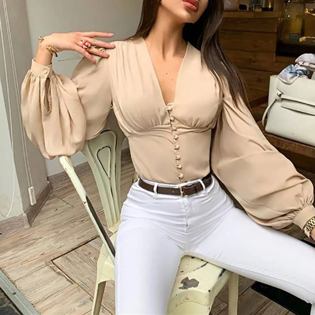 Long-sleeved Korean Blouse