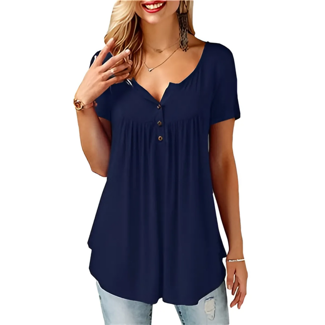 Women's Loose Summer V-Neck T-Shirt