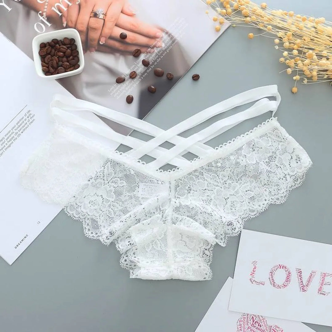 Low-Rise Panties With Cross Straps