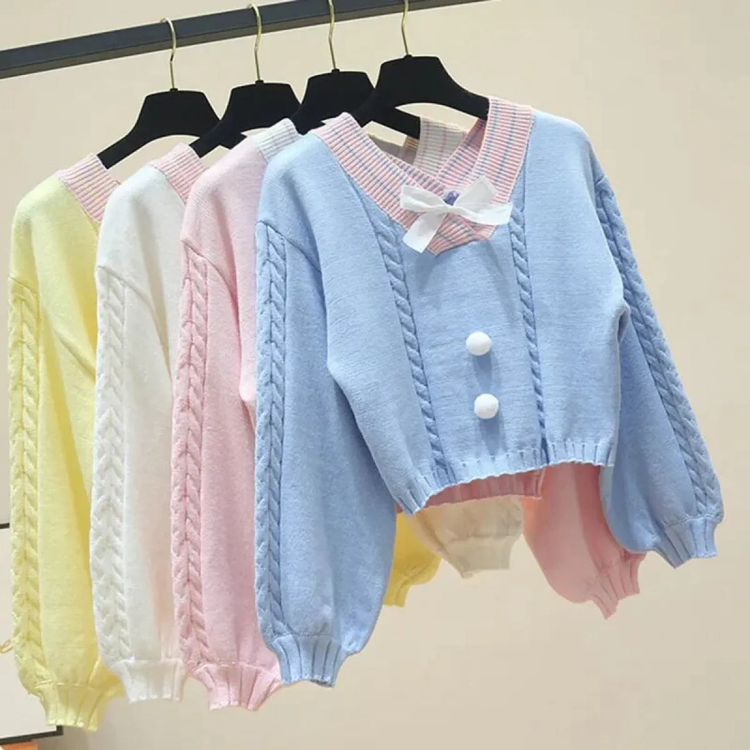Lucy Lou Style Knit Crop Sweater