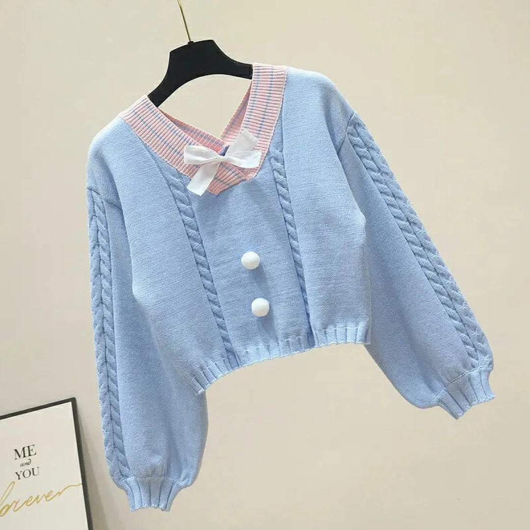 Lucy Lou Style Knit Crop Sweater