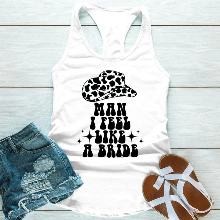 🍾 Man I Feel Like a Bride Bachelorette Party Tank Top 💍